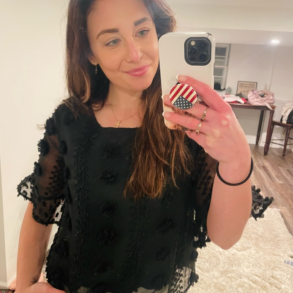 Elegant Black Sheer Top